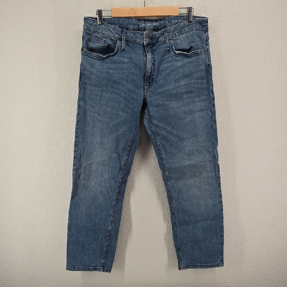 Calvin Klein Women's Blue Slim Boyfriend Jeans Size 14